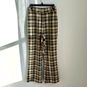 SALE! Nasty Gal high waisted vintage look plaid pants. Size 8